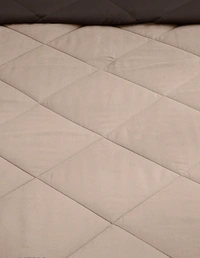  Relaxfeel 250 GSM Premium Luxury 5 Star Microfibre Reversible Soft Plain Quilted 90x100 Inch Double Bed Comforter / Quilt / Duvet / Razai / Rajai ( Brown & Beige ) - Free Size, Brown/ Beign,  Microfiber,  Rajai, Pack of1